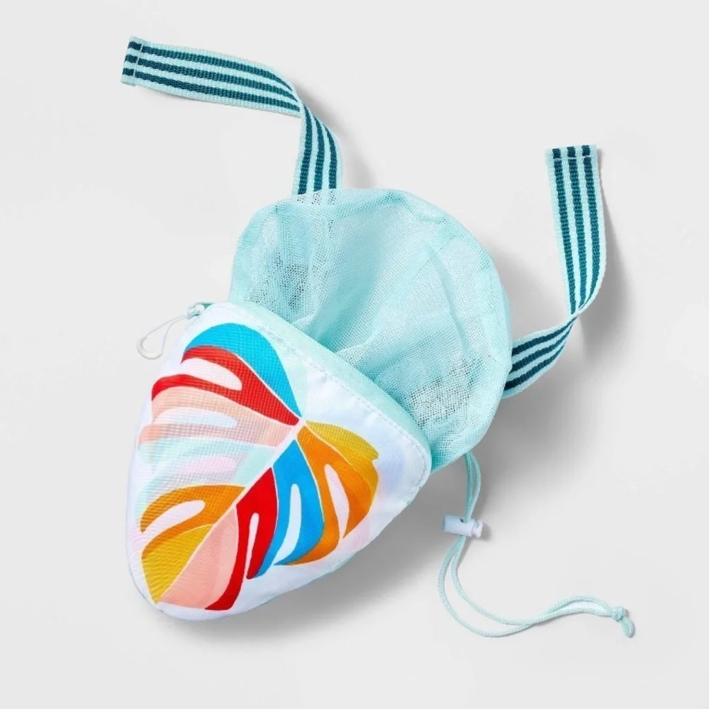 NWT mesh packable drawstring bag